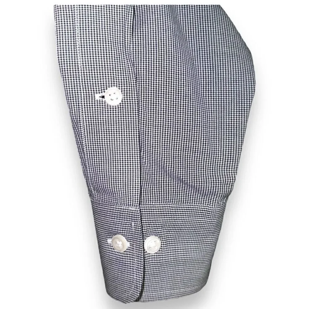 Polo Ralph Lauren Navy Micro Check Dress Shirt M 16 33
